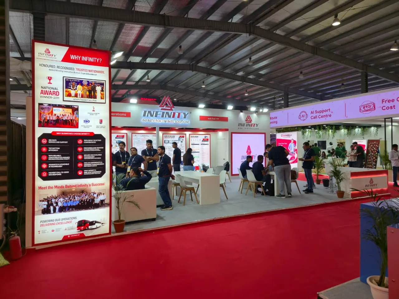Exhibition stand build in progress