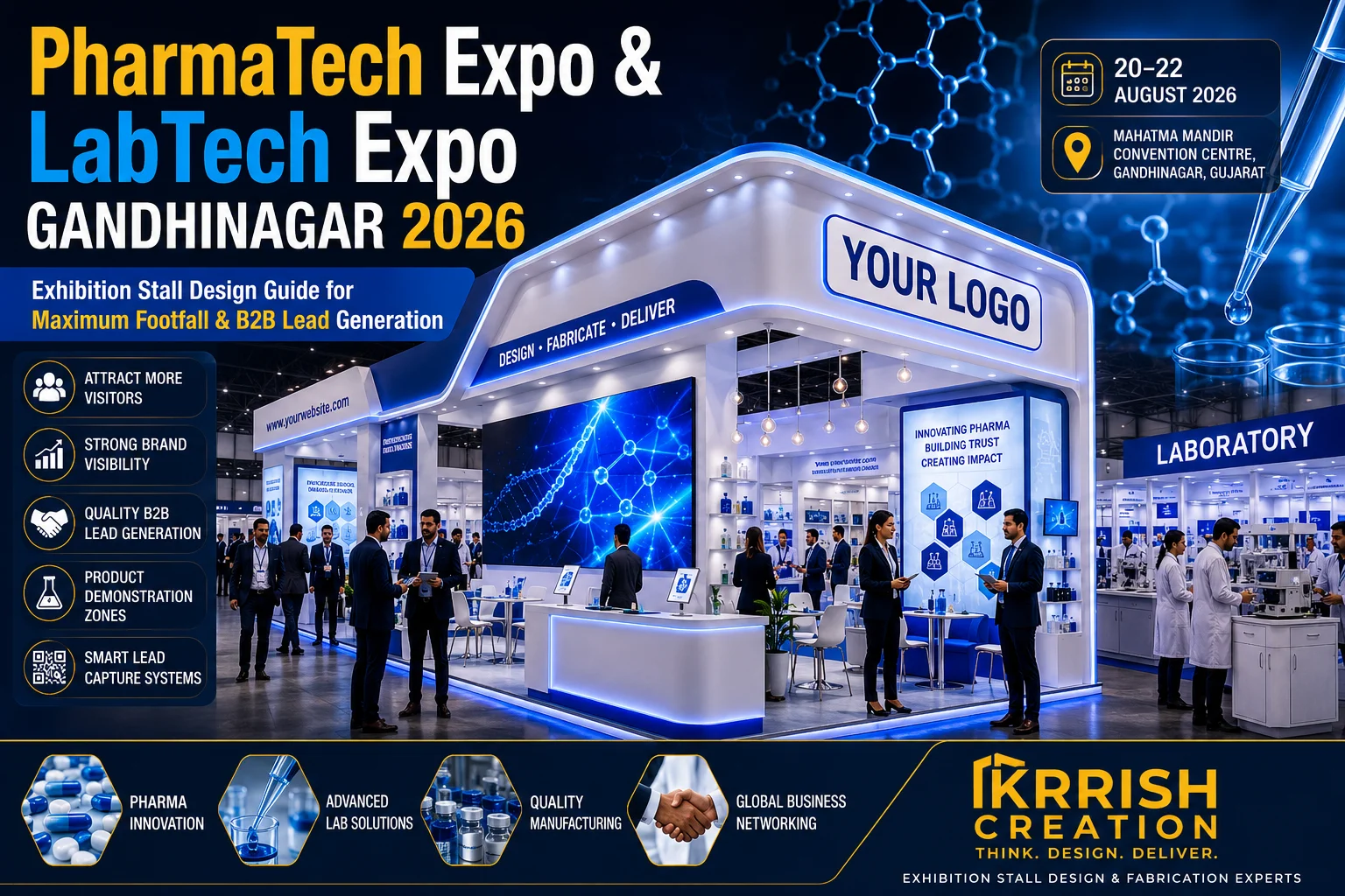 Exhibition Stall Design for PharmaTech & LabTech Expo 2026
