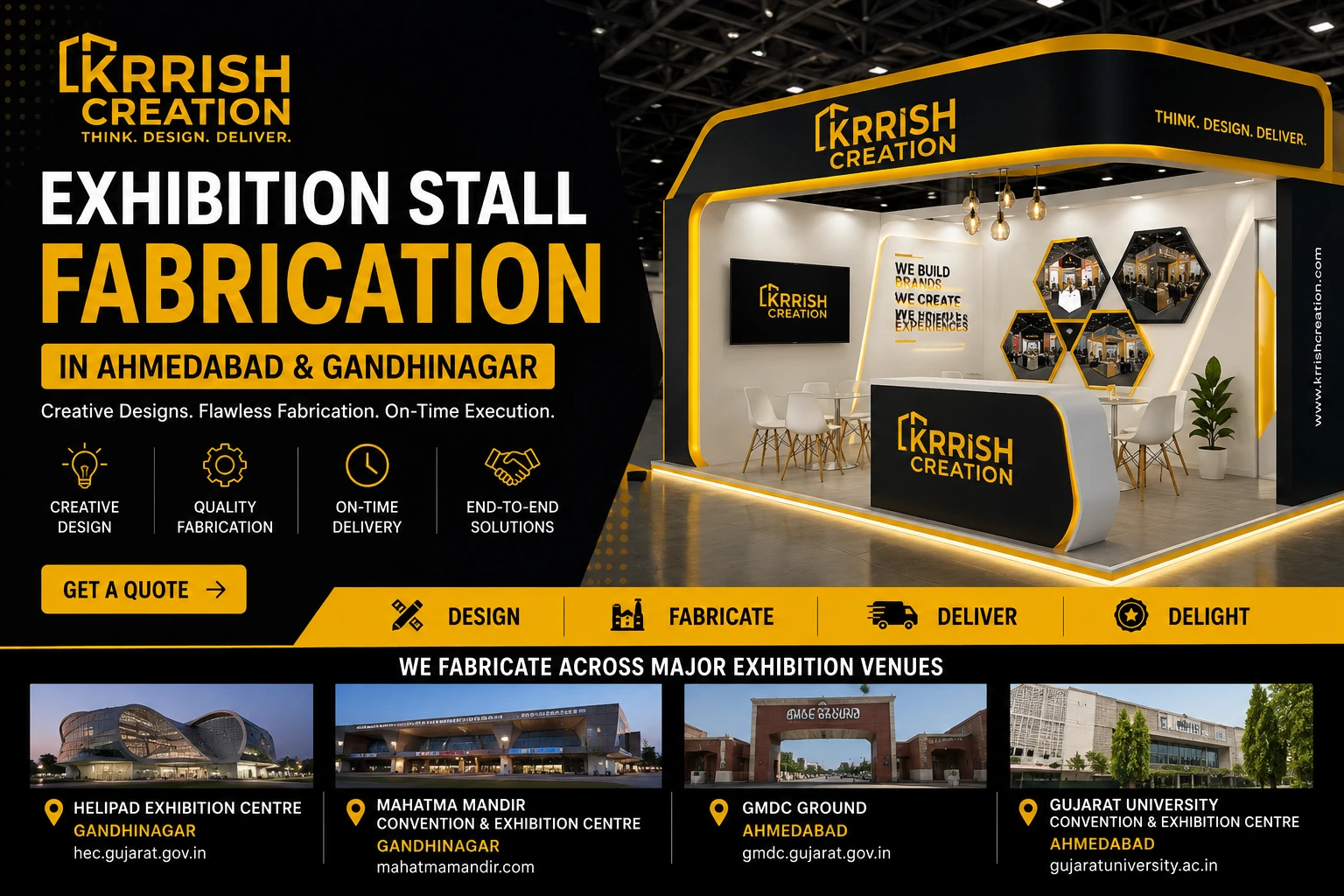 Exhibition Stall Fabrication in Ahmedabad & Gandhinagar | Krrish Creation
