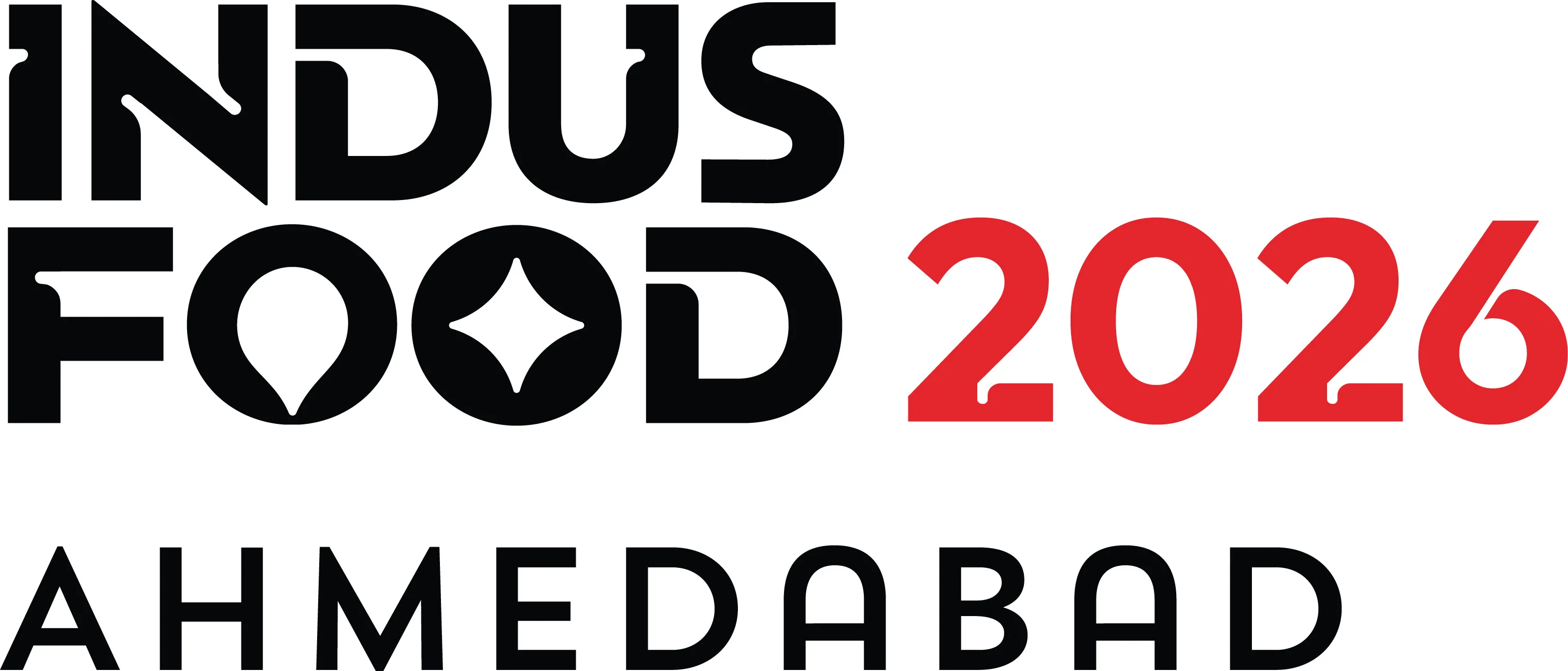 Indusfood Ahmedabad 2026 Logo — Helipad Exhibition Centre Gandhinagar