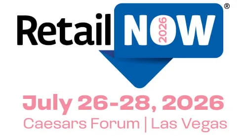 RetailNOW 2026 official logo — Caesars Forum Las Vegas retail technology trade show