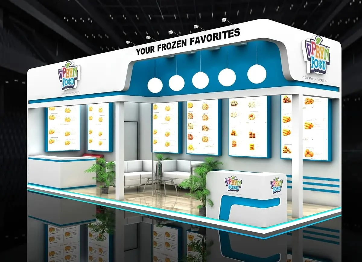 Custom renewable energy exhibition stall design for RREI 2026 at HITEX Exhibition Centre Hyderabad