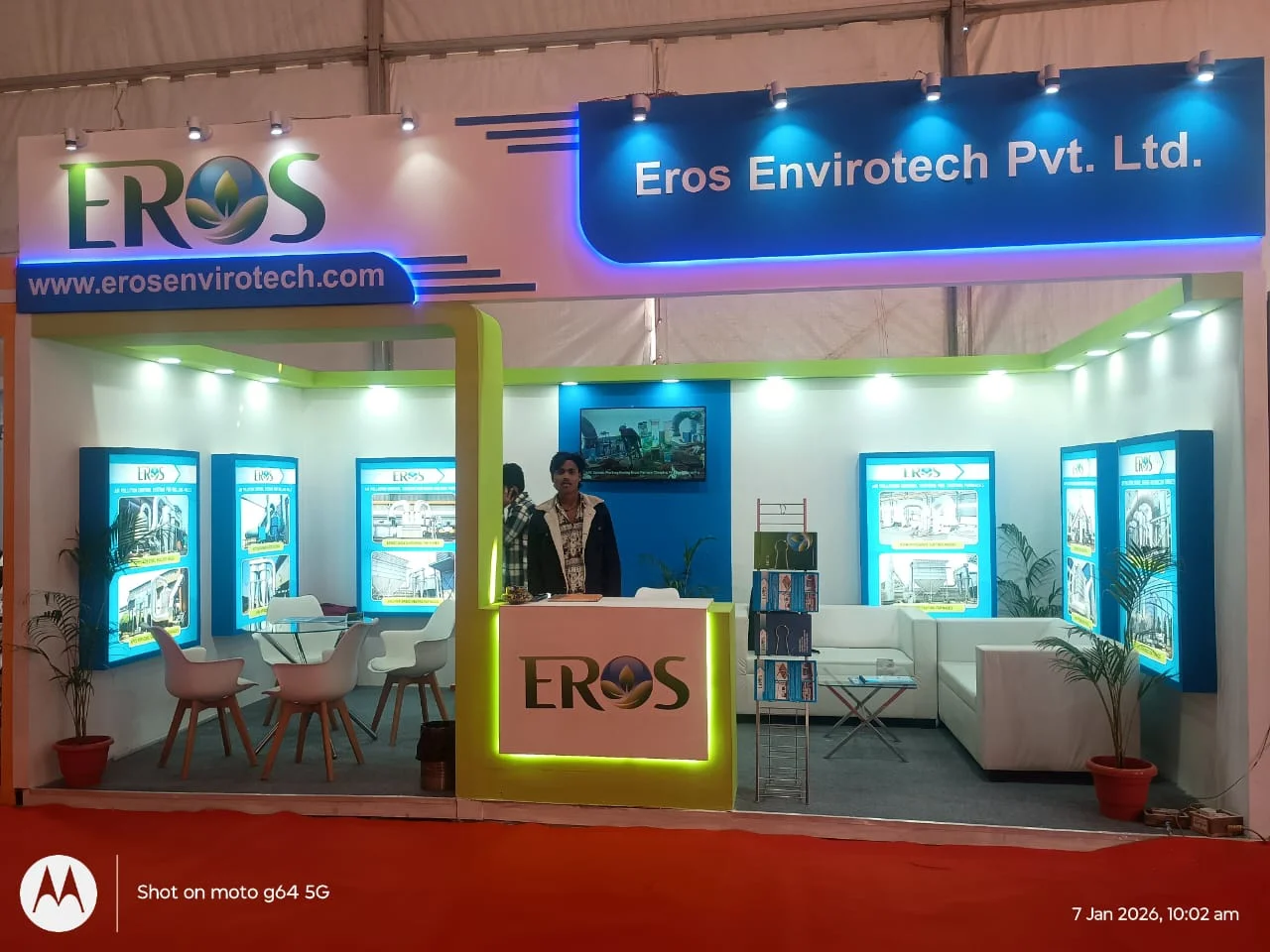 Exhibition booth fabrication for machine tool and industrial brands at HIMTEX 2026 HITEX Hyderabad