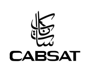 CABSAT 2026 official logo — DWTC Dubai broadcast and media show