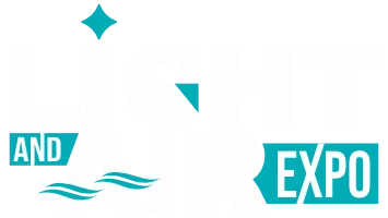 Light & Air Expo 2026 official logo — Ahmedabad lighting and cooling exhibition
