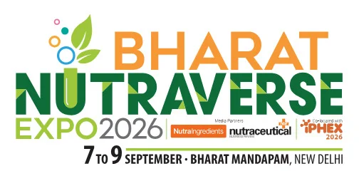 Bharat Nutraverse Expo 2026 official logo — nutraceutical exhibition New Delhi