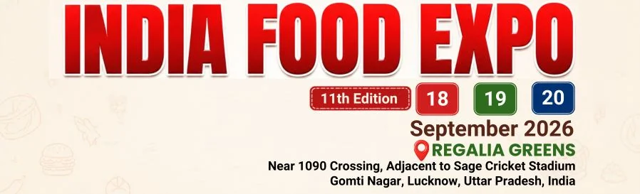 India Food Expo 2026 exhibition stall design company logo
