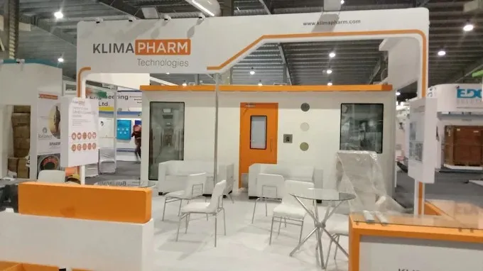 Custom plastics machinery exhibition booth at Plast Champions